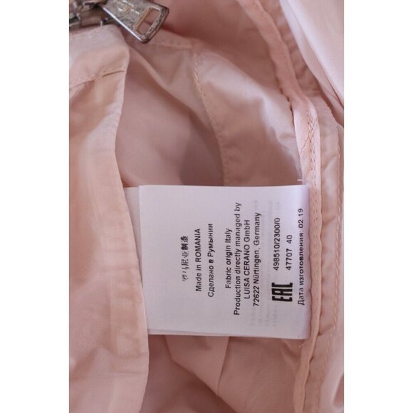 Luisa Cerano Women's 8 Light Pink Jacket 498510 Full Zip Windbreaker Long Sleeve - Picture 11 of 13